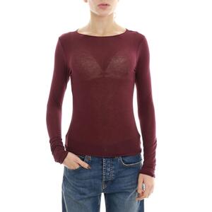 MAGLIETTA MISTO CACHEMIRE BORDEAUX